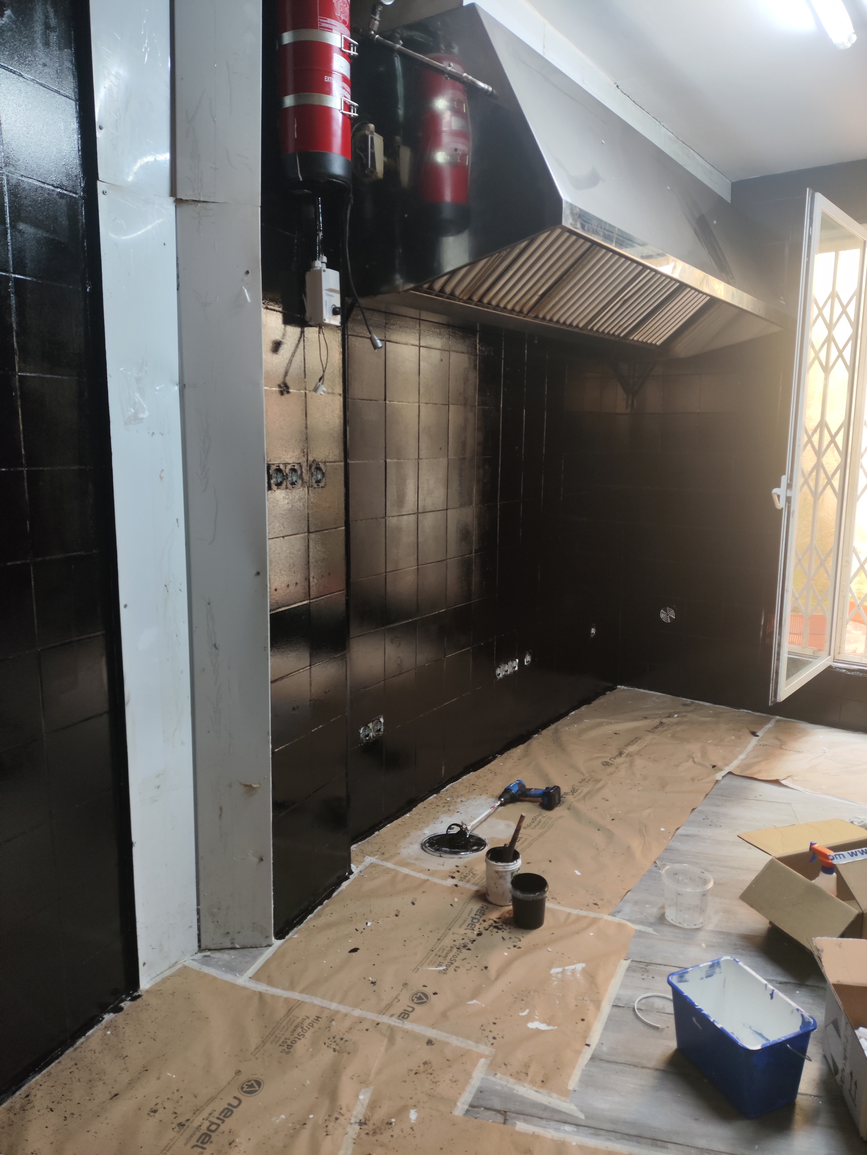 Cocina con pintura alimentaria
